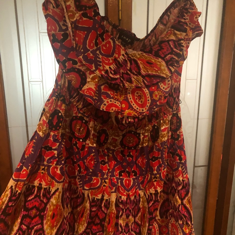 Strapless mini dress